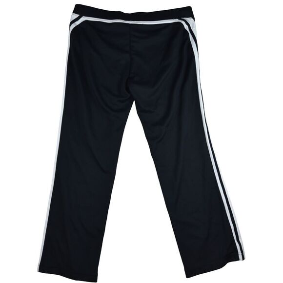 Vintage Nike Track Pants Black White Swoosh Sweatpants Y2K XL Wide Legs - Picture 2 of 8